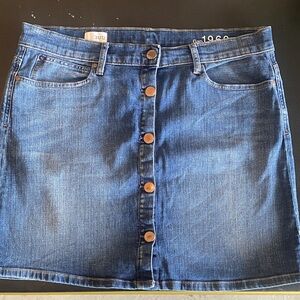 GAP 1969 Denim Button-Front Skirt